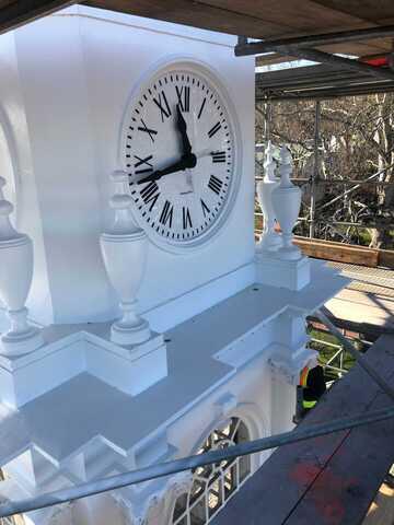 Finishing Touches on Clock Tower