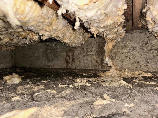 Standing water in uneven crawlspace in San Bruno, CA, home