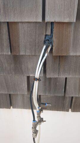 Old Silicone around the wires.