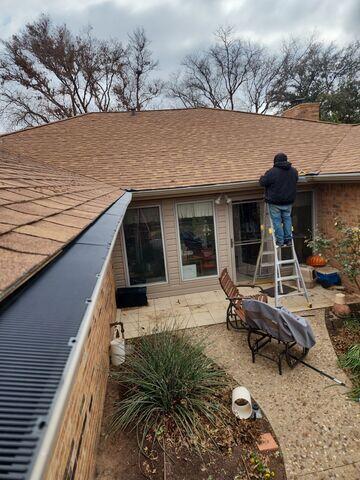 installation of new gutter guards.