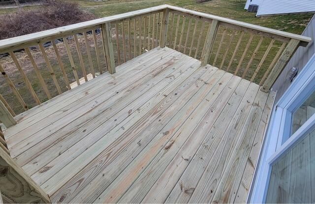 Completed New Wood Deck