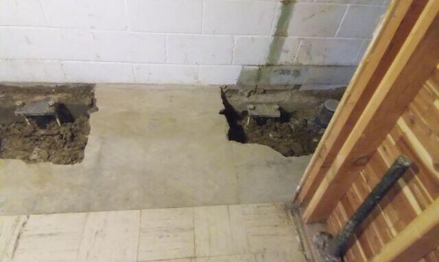 Holes Filled After Helical Piers Installed