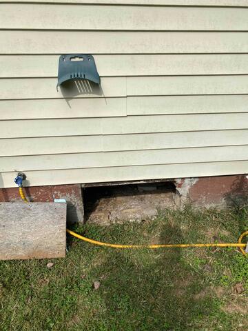 Crawl Space Entrance Before