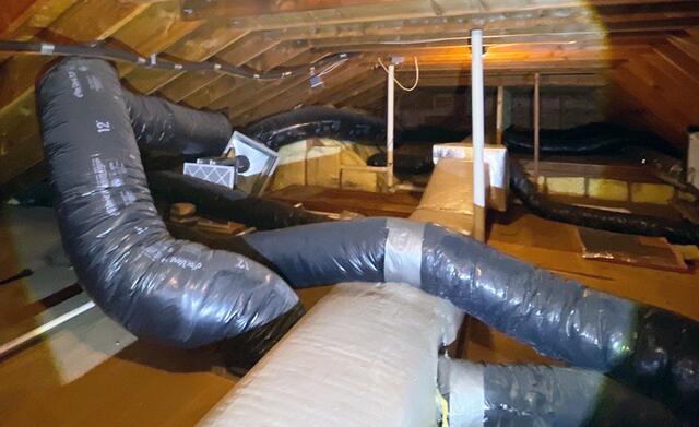 Poorly Insulated Attic & Leaky Ducts