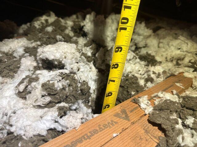 insufficient amount of insulation.