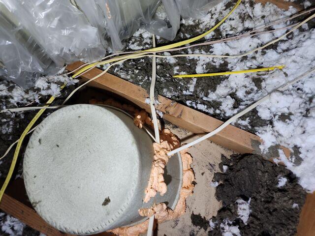 Removing the insulation and adding can lights