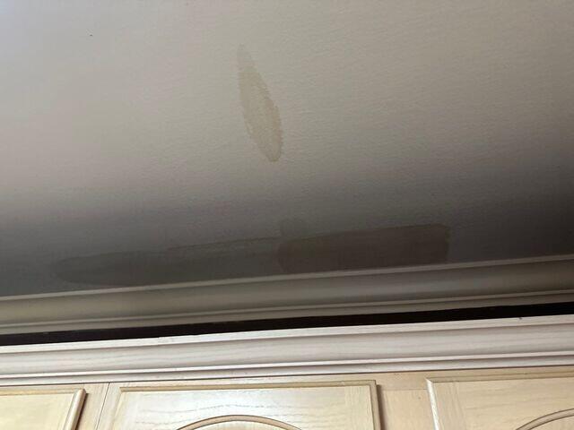 Area in the kitchen with water damage.