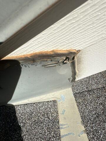 Improper installation of flashing