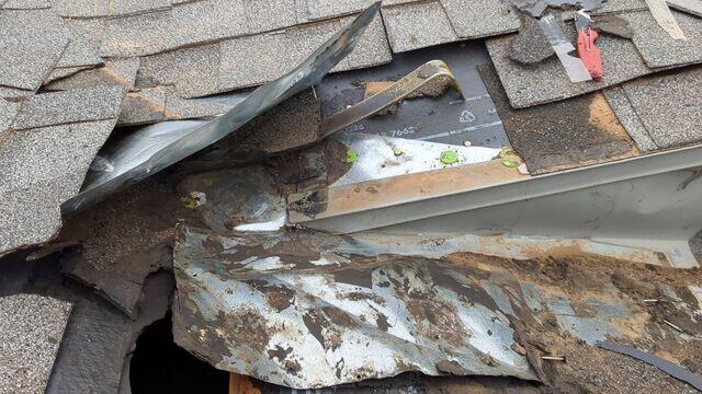 Removing the old Flashing