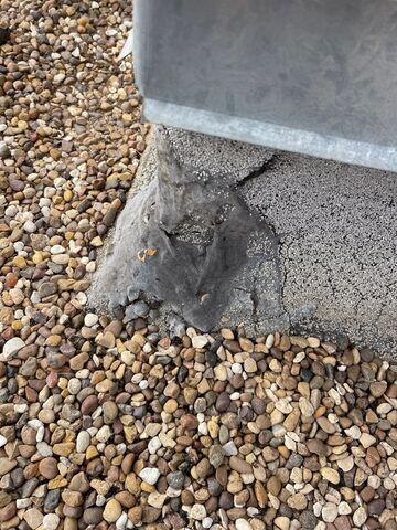 The area of the damage