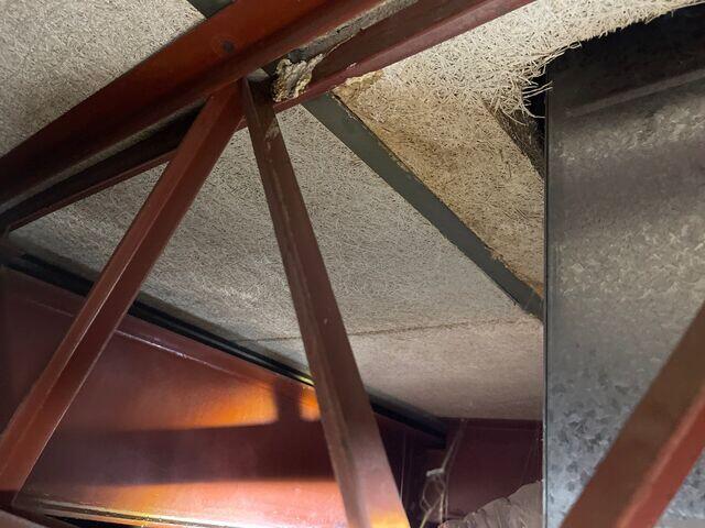 The inside of the building