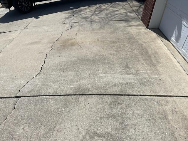 Cracks through Driveway