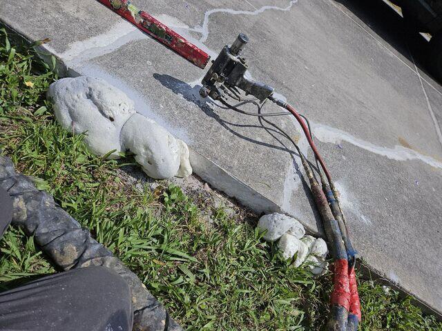 Expanding Foam Applied Beneath Drive