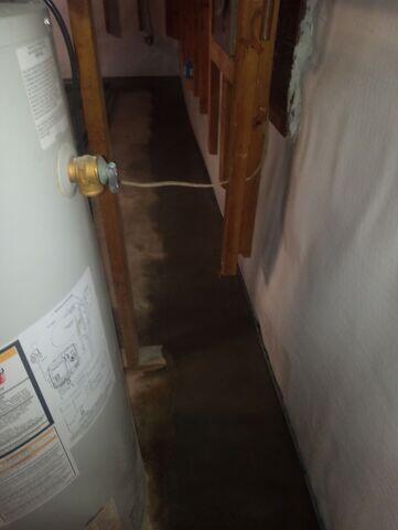 Custom-designed waterproofing System in Shoreham, Vermont, by Matt Clark's Northern Basement Systems.