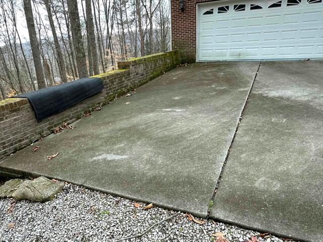 A picture of a driveway as found by our Home Inspector.