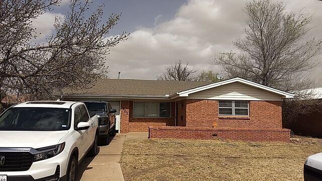 Home with hail damage