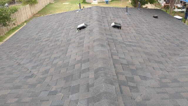 Finished product of the new roof.