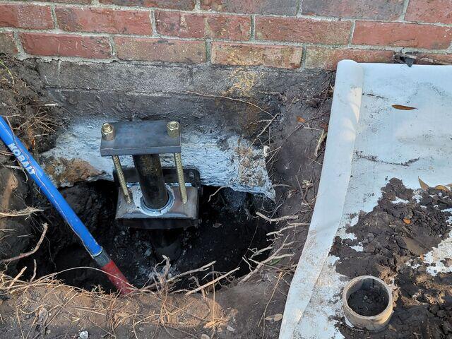 Foundation Push Pier Installed