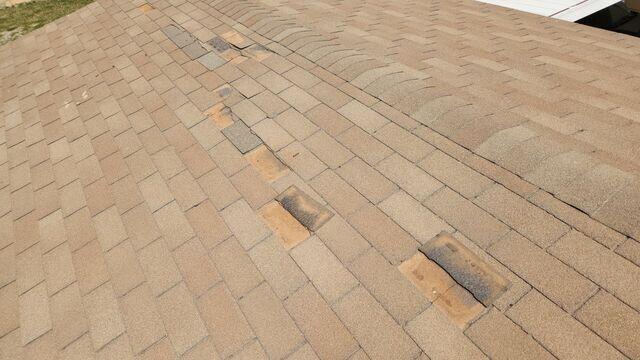 Hail damage and wind damage.