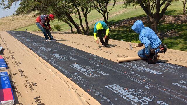 Rolling out the Velora One Klaus Roofing system.