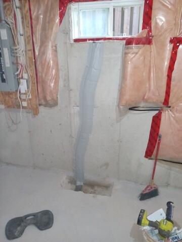 Sealnt and membrane go into gravel