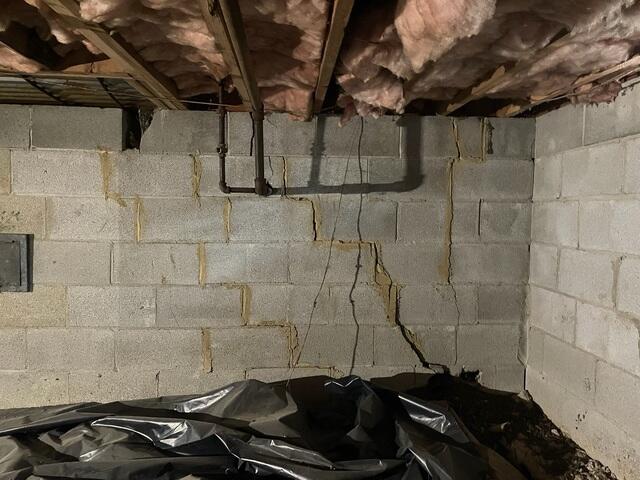 Cracking in the Crawl Space Foundational Walls