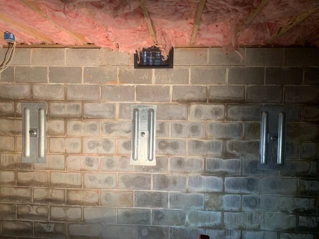 Our team installed three wall plate anchors.