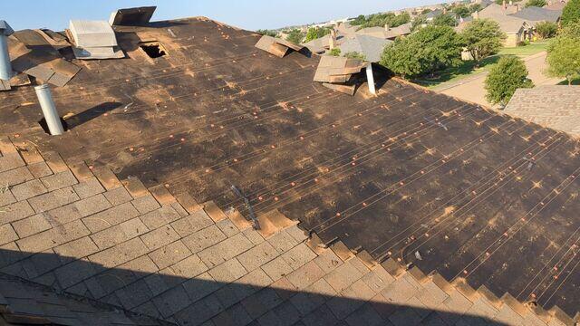 Removal of shingles and low Profile Vent