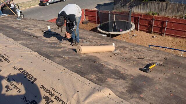Crew members clearing off the nails.