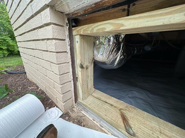 Framing for the New Crawl Space Door