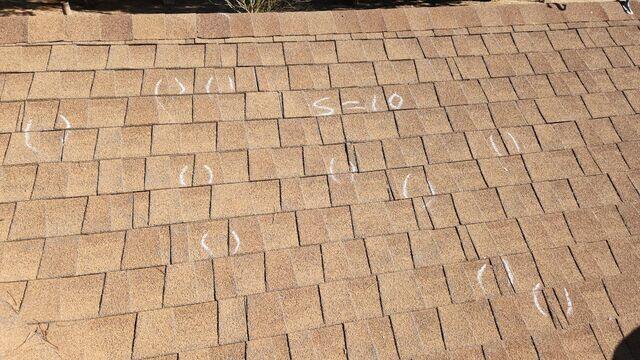 Hail damage mark up by sales team.