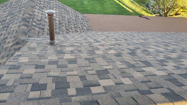 The end of the day with a brand new IKO Dynasty Roof.