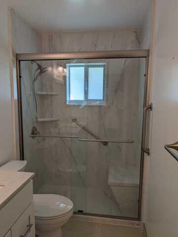 Upclose of the New shower