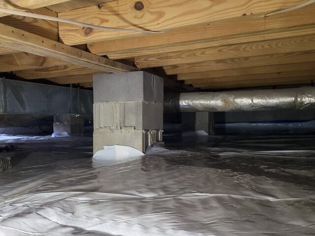 The crawlspace is now finally encapsulated.