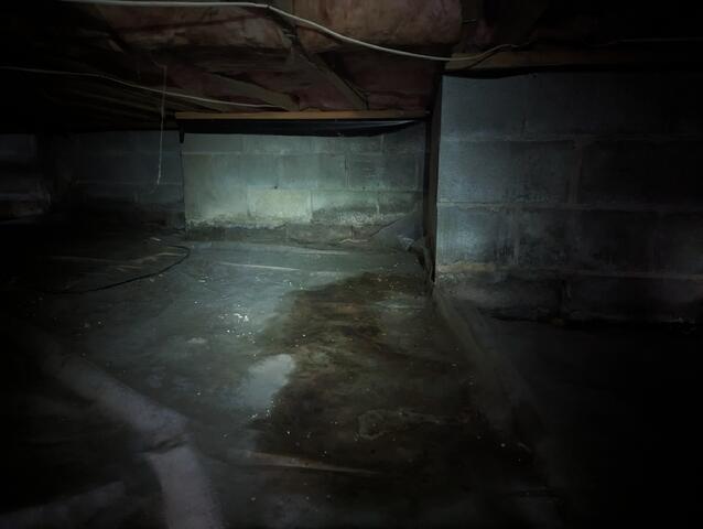 Crawl Space Before Intervention