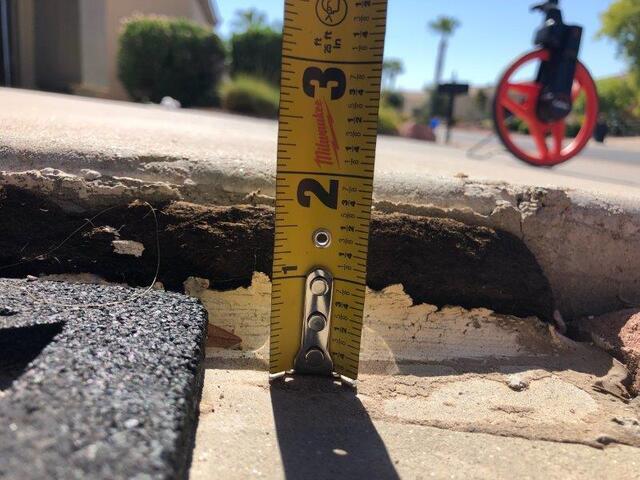 Signs of Foundation Settlement Problems: Tripping Hazards in Sun City West, Arizona