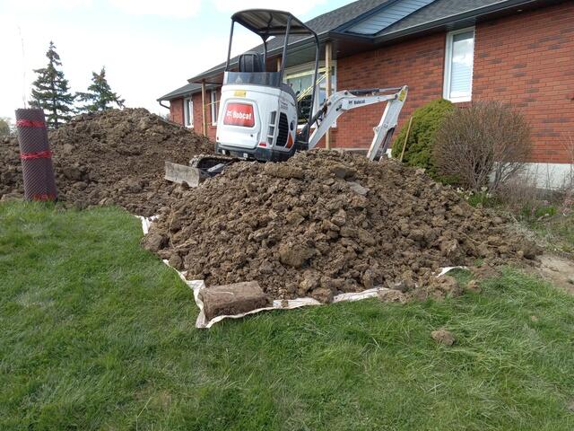 Front wall excavated