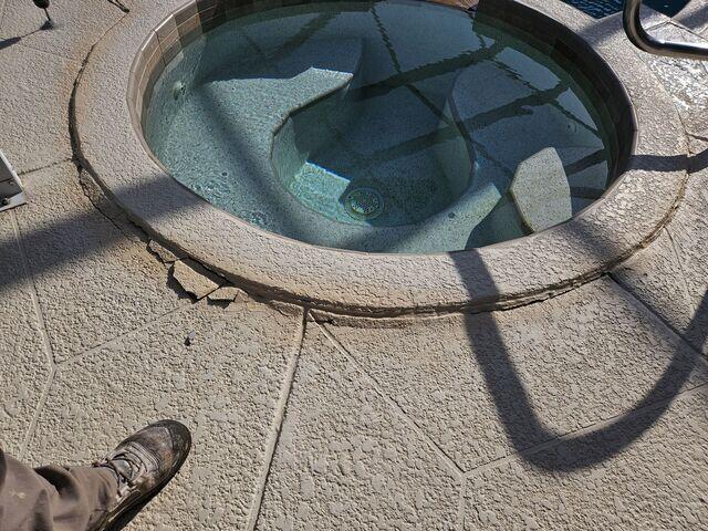 Settlement Damage to Hot Tub Perimeter