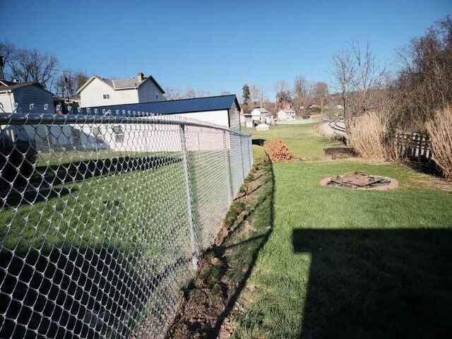 6' High Galvanized Chain Link Fence/ (2) gates 5' tall