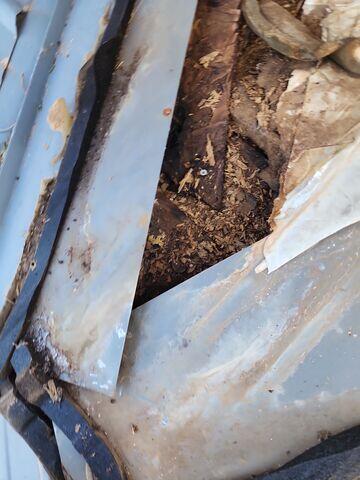 Removing the layers to the damage underneath
