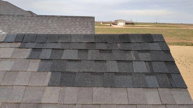 Placement of the Field shingles and Ridge shingles.