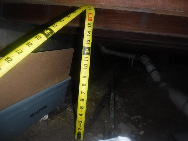 Crawl Space Inspection Measurements