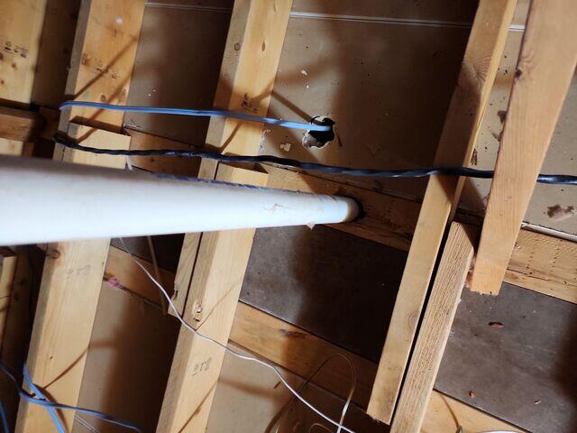 Area's in the attic that are in need of Air Sealing.