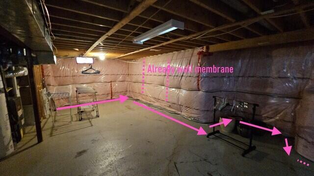 Poured concrete basement