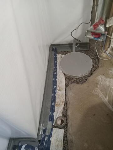Install waterguard and wall membrane