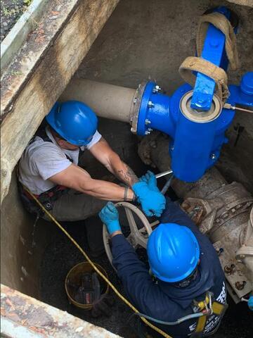 Pressure Relief Valve change for a Sewage Pump Station in Plymouth, CT