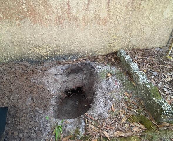 Soil Excavation for Helical Pier Installation