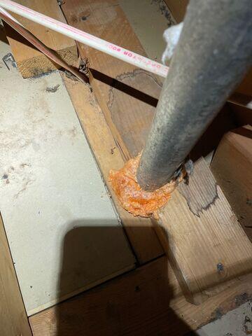Air sealing any penetration's.