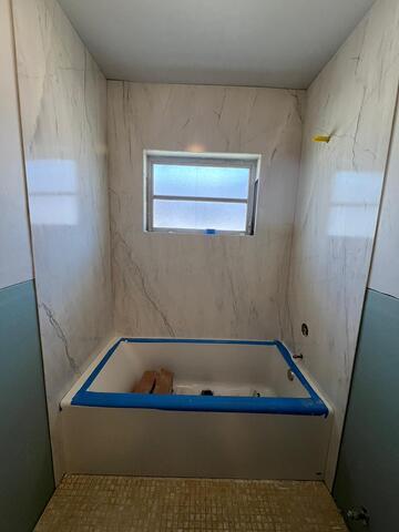 The walls in place