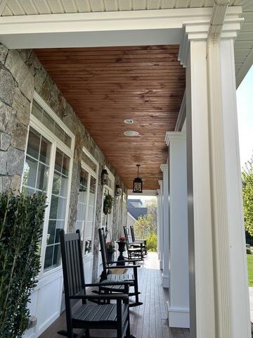 Restained Porch Ceiling